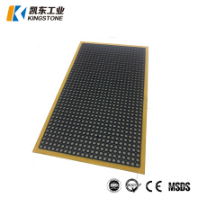 Factory Custom Yellow Edges Safety Rubber Mat Ideal for Machine Place